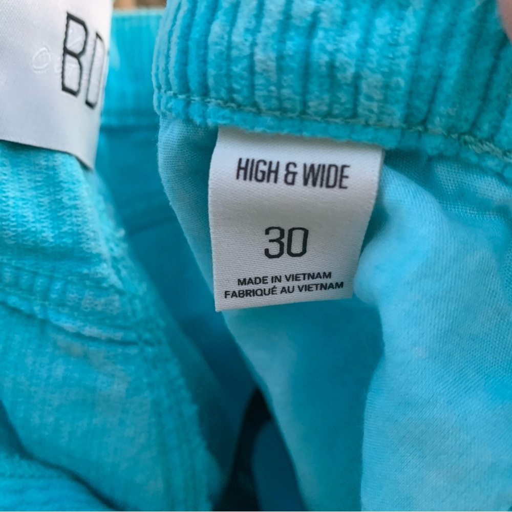 UO BDG High & Wide Corduroy Pants in Turquoise/Blue - Picture 11 of 12